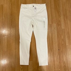 American Eagle Ne(x)t Level Stretch Super Hi-Rise Jegging, Cool White 14 Short